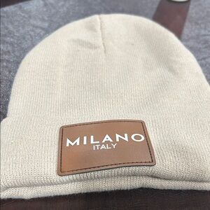 Milano Italy Tan Knit Beanie